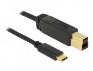 Delock 83674 USB 3.1 Gen 2 Type-C > Type-B kábel 0.5m fekete